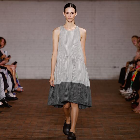 Henrik Vibskov Dresses & Skirts - HENRIK VIBSKIV Women's Going on Stripe Dress Linen Viscoze SS16